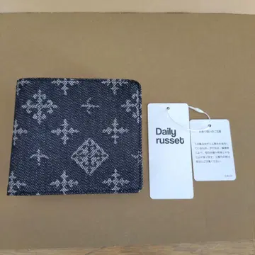 Daily russet 데님 접이식 지갑