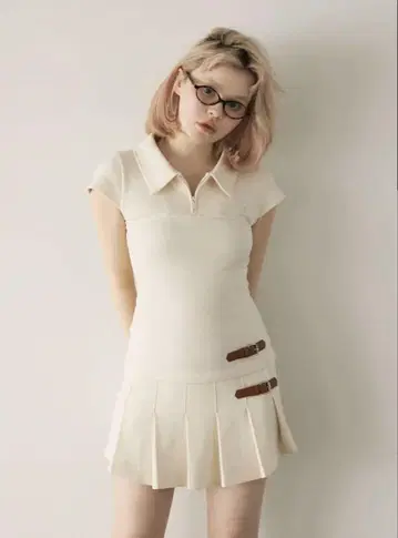 andmary 안드마리 루나 플리츠 미니 드레스