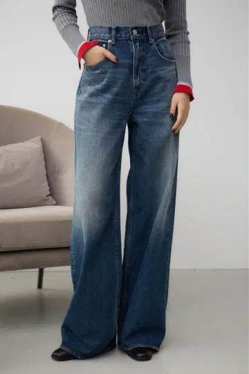 AZUL DENIM 하이웨이스트 루즈핏 데님
