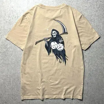 사신 그림리퍼 해골 다이스 스트릿 스케이터 y2k 베이지 M