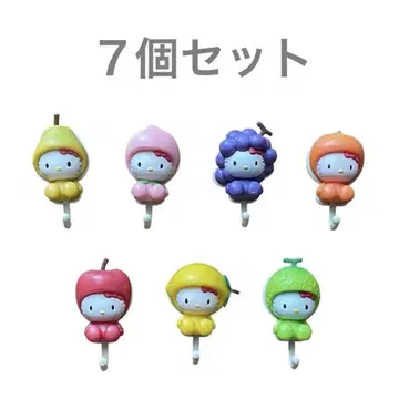 헬로키티 과일 마그넷 후크 7개 세트 나츄안 헤이세이 레트로