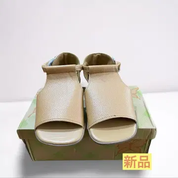 여성용 샌들, 부드러운 일본산 소가죽 (브라운)