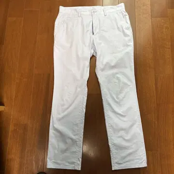 얇은 블루 슬림 핏 팬츠