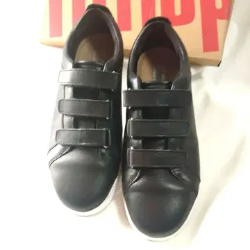 핏플랍 fitflop 블랙 벨크로 스니커즈