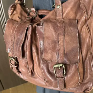 collection PRIVEE? 브라운 가죽 숄더백
