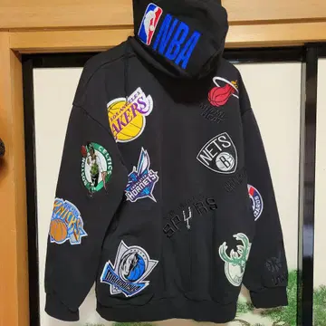 새상품급 NBA 로고 자수 후드티 풀오버