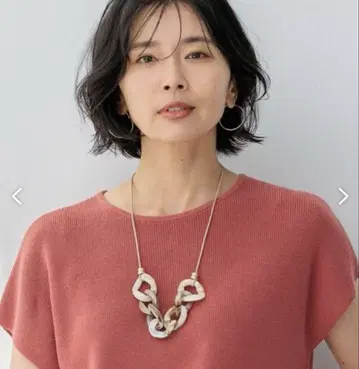 23 아이보리 수지 체인 목걸이