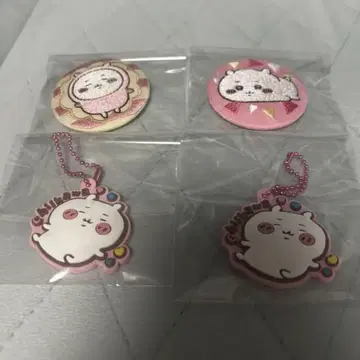 치이카와 (먼작귀) 자수 캔뱃지, 러버 스트랩 4점 세트