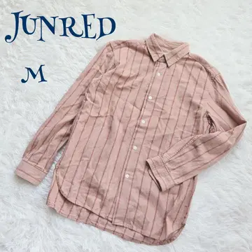 [준 레드] 스트라이프 캐주얼 셔츠 M 더스티 컬러 남성 빈티지 성인