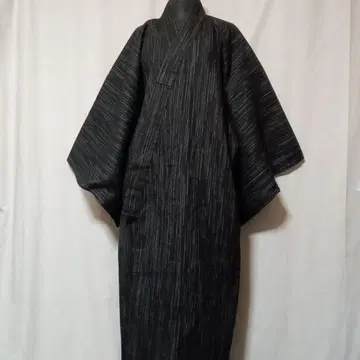 새상품급 M 남성용 유카타 마 혼방 린넨 일본풍 패턴 기모노