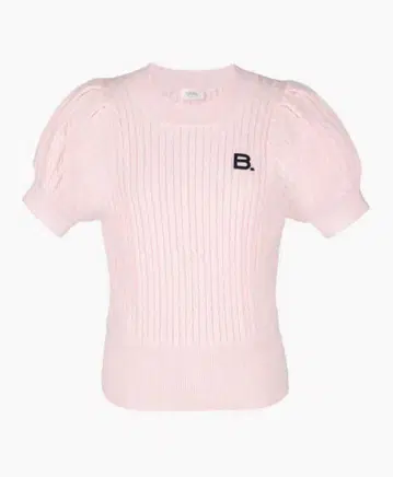 Bibiy. B. PUFF KNIT 비비 핑크 반팔 니트 퍼프 소매