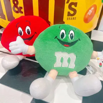 M&M's 봉제 인형 그린 & 레드! 빈티지! 엠앤엠즈