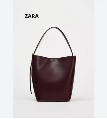 ZARA 버킷 백 버건디