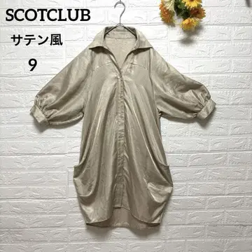 [스콧 클럽] SCOTCLUB 새틴풍 셔츠 벌룬 슬리브 블라우스