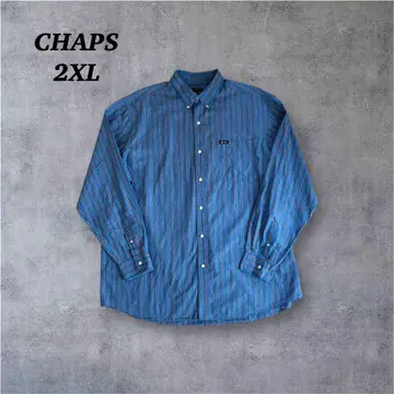CHAPS 랄프 로렌 스트라이프 버튼다운 셔츠 빈티지 2XL