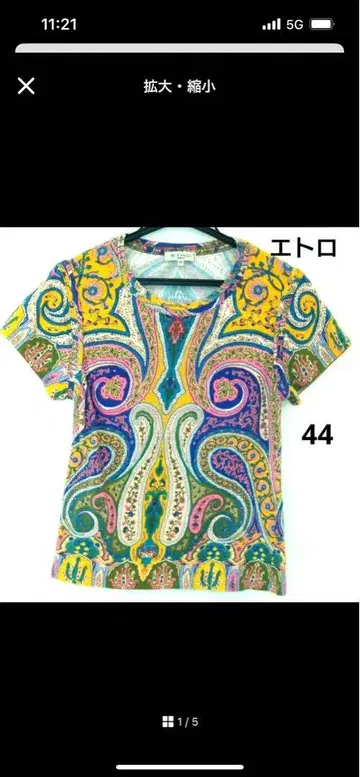 ETRO 페이즐리 무늬 T셔츠 44