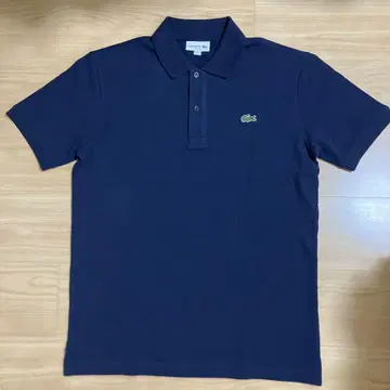 LACOSTE 네이비 피케 셔츠 US M