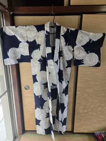 드래곤 패턴 네이비 유카타