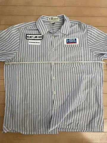 US 삼켄차야 CINTAS 스트라이프 워크 셔츠