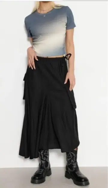 LAGUA GEM TENDER ASYMMETRY 스커트 블랙 S