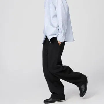 미사용 새상품 UNIQLO:C 맨투맨 와이드 팬츠 블랙 XS