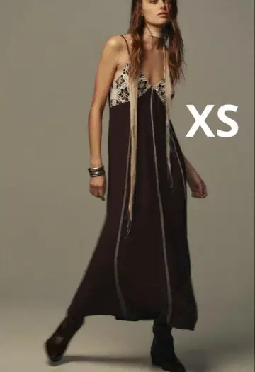 ZARA 자라 스트랩 장식 자수 장식 미디 길이 원피스