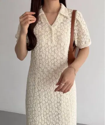 callautia 컷 레이스 폴로 원피스 (페티코트 원피스 세트)
