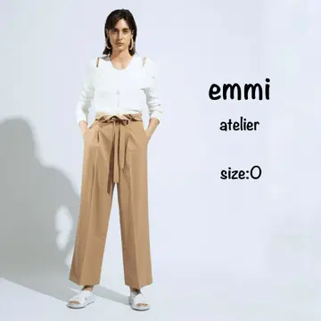 새상품급 emmi atelier 하이웨스트 와이드 팬츠 워셔블