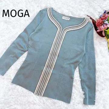 미품 MOGA 모가 장소매 디자인 컷소 그린 우아하고 고급스러운 5021