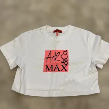 MAX & Co. 로고 프린트 짧은 길이의 티셔츠 M