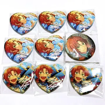 앙스타 츠키나가 레오 염원 홀로그램 하트 캔뱃지 5주년 캔뱃지 커버 포함