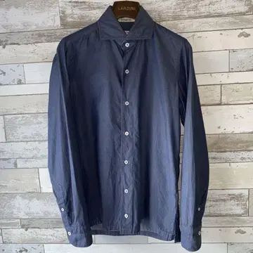 마리오 무스카리엘로 와이드 칼라 셔츠 sizeS 이탈리아제 인디고