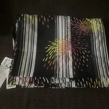 블랙 유카타 오비 세트