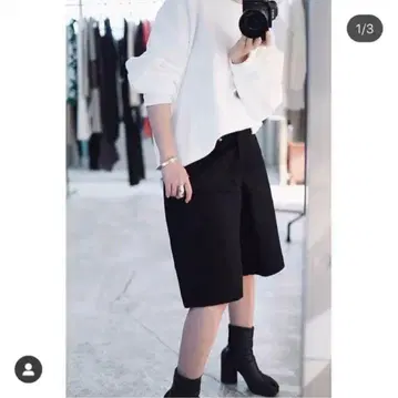 블랙 큐롯 팬츠