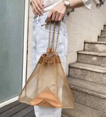 아메리 빈티지 메쉬 체인 백