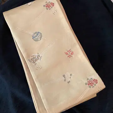 미사용 양매색 리버서블 반폭 오비