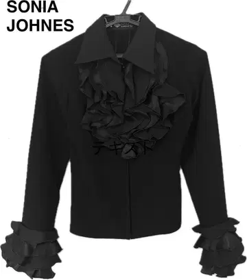 SONIA JOHNES 플라멩코 의상 프릴 블라우스 블랙