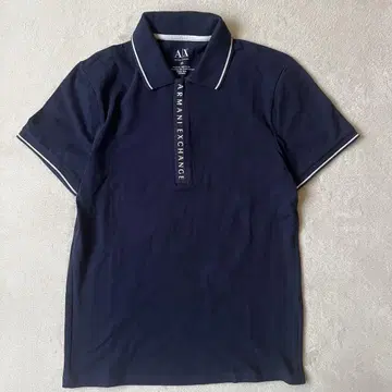 ARMANI EXCHANGE 아르마니 익스체인지 XS 피케 셔츠 네이비