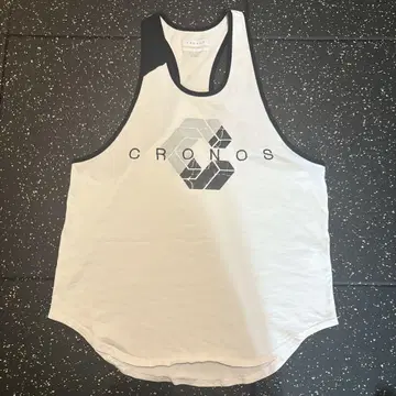 CRONOS 탱크톱 L 사이즈 화이트/블랙