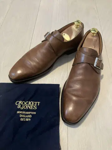 Crockett & Jones 더블 몽크 가죽 신발 UK8.5 27cm