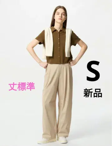 UNIQLO 새상품 울트라 스트레치 액티브 와이드 팬츠 S 표시 사이즈