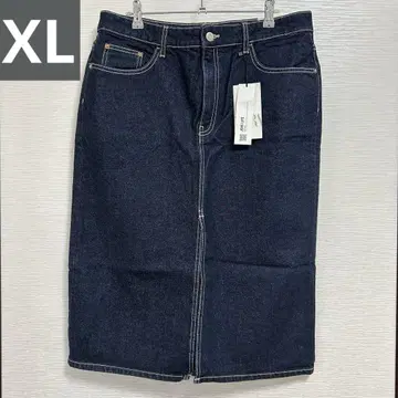 ZARA 인디고 데님 타이트 스커트 프론트 슬릿 XL 빅 사이즈