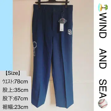 [미사용품: 택 포함] WIND AND SEA 메이저 MLB 슬랙스