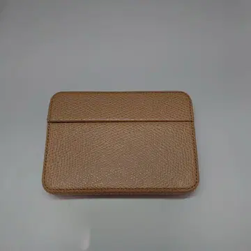 색상표 베이지 가죽 카드 케이스