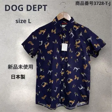 DOG DEPT 강아지 올 패턴 반팔 셔츠 미사용 새상품 사이즈 L