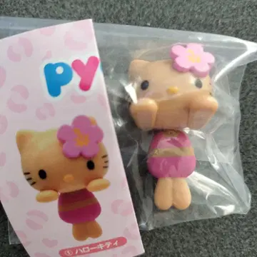 산리오 캐릭터즈 뾱코노루 마스코트2 가챠 햇볕에 탄 키티