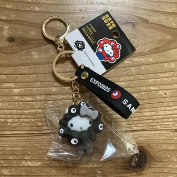 간사이 엑스포 회장 한정판 블랙 먣쿠먣쿠 코스프레 키링 키티