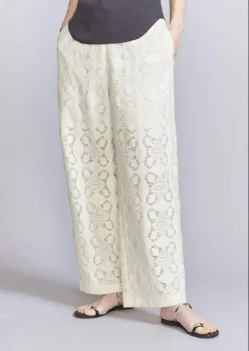 뷰티 앤 유스 유나이티드 애로우즈 코튼 나일론 레이스 팬츠