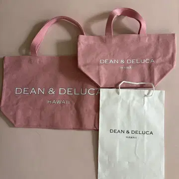 하와이 한정 DEAN & DELUCA 핑크 토트백 세트