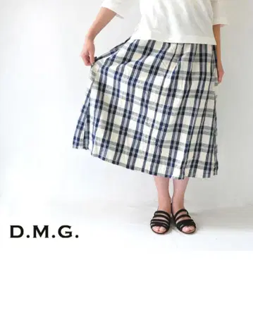 D.M.G. / D.M.G. 도밍고 면마 체크 이지 택스커트